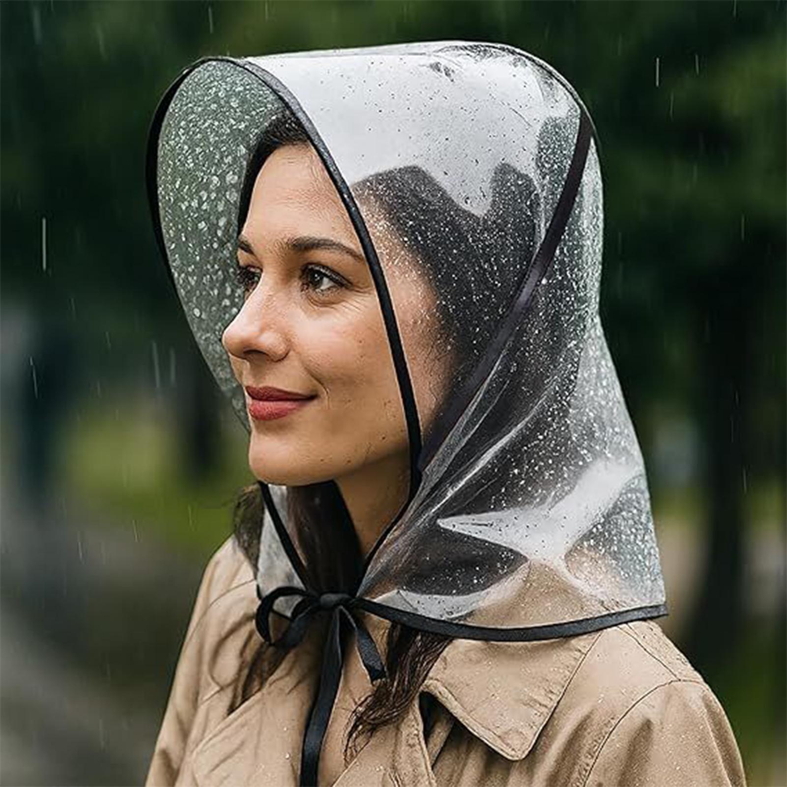 Gardening Tools Store - Sombrero de Lluvia Transparente Reutilizable con