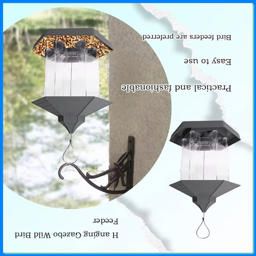 Gardening Hand Tools B&Q - Comedero para Pájaros Silvestres Tipo Gazebo,