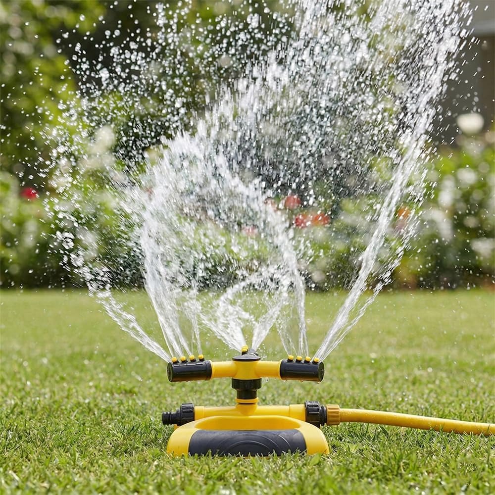 Gardening Tools Water - Aspersor Giratorio Automático de 360 Grados
