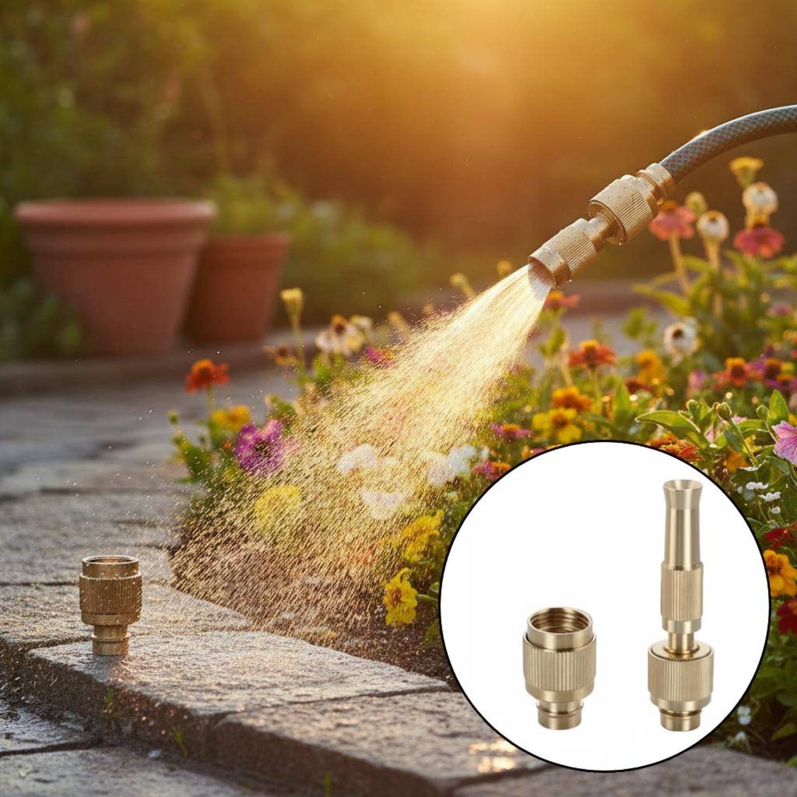 Gardening Tools Water - Conector Universal de Latón para Agua,
