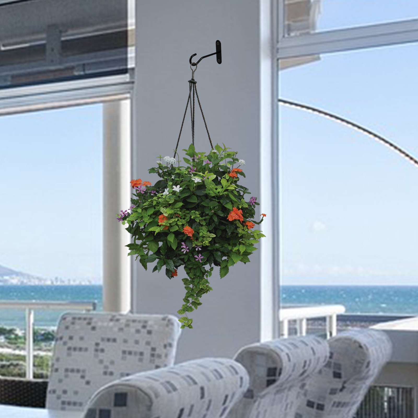 Hanging Planter Basket - 2 Juegos de Ganchos de Techo