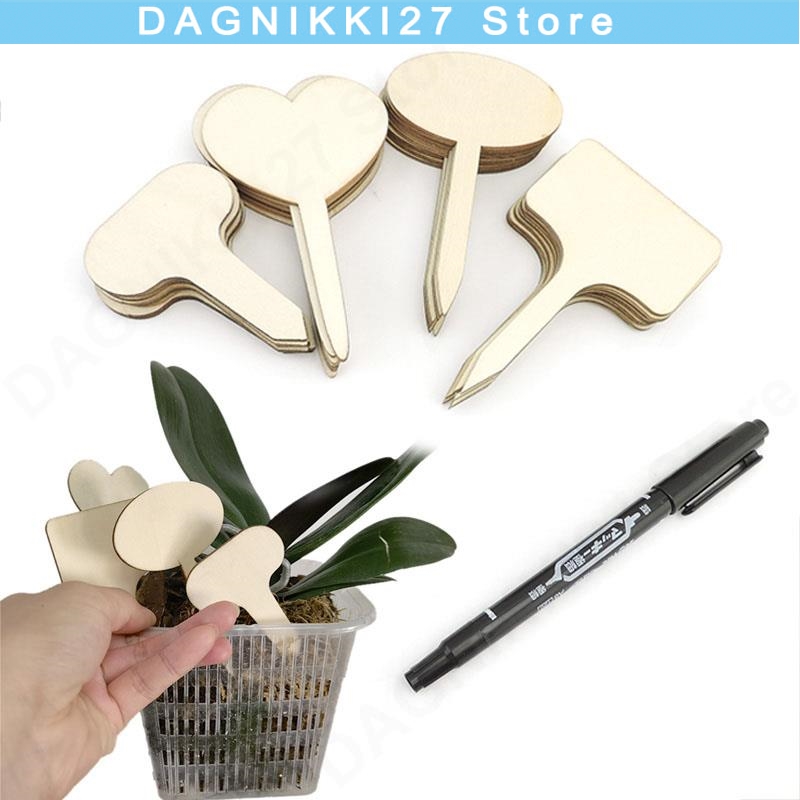 Gardening Tools Labeled - 10x etiquetas de plantas de madera