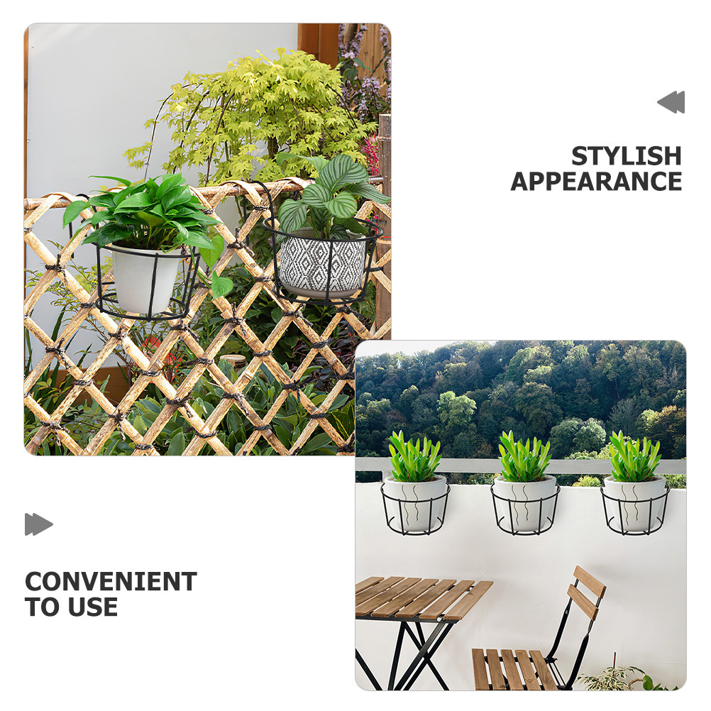 4 piezas de soporte de hierro  - Hanging Planter Basket reseña y precio