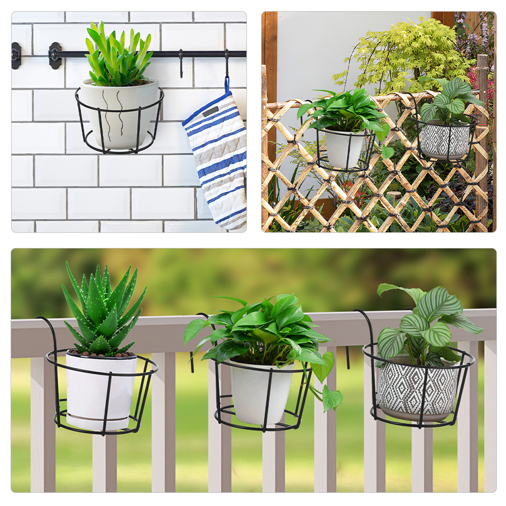 4 piezas de soporte de hierro  - Hanging Planter Basket reseña y precio