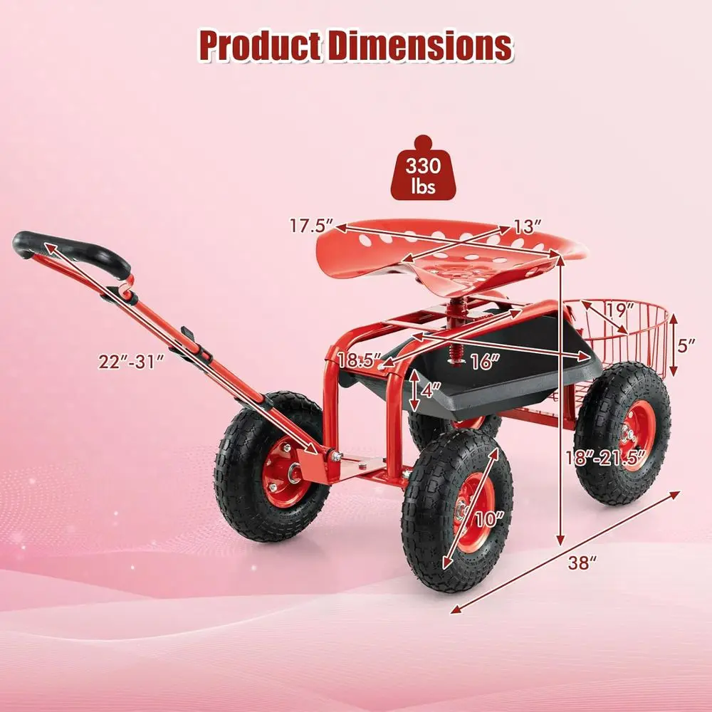 Carrito de Jardín Ajustable co - Gardening Tools Basket reseña y precio