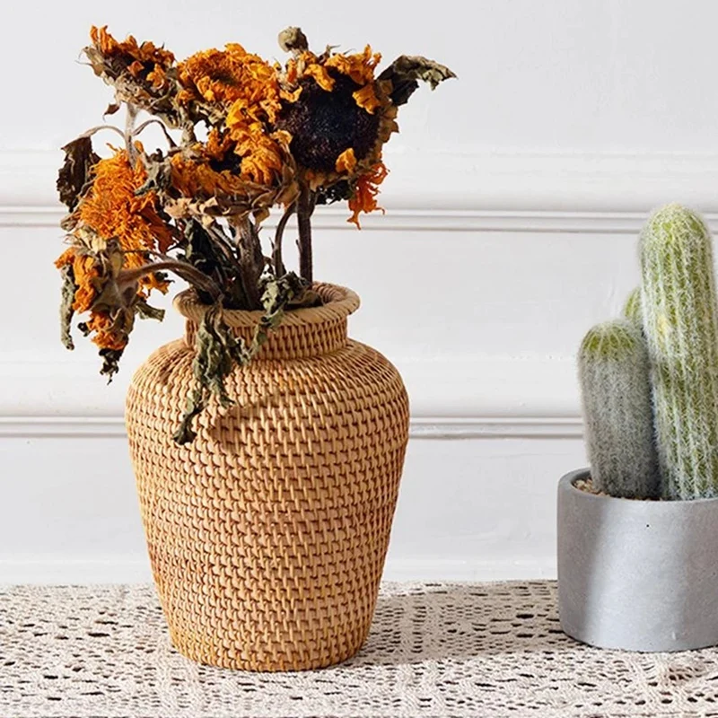 Cesta de mimbre, maceta colgan - Hanging Planter Basket reseña y precio