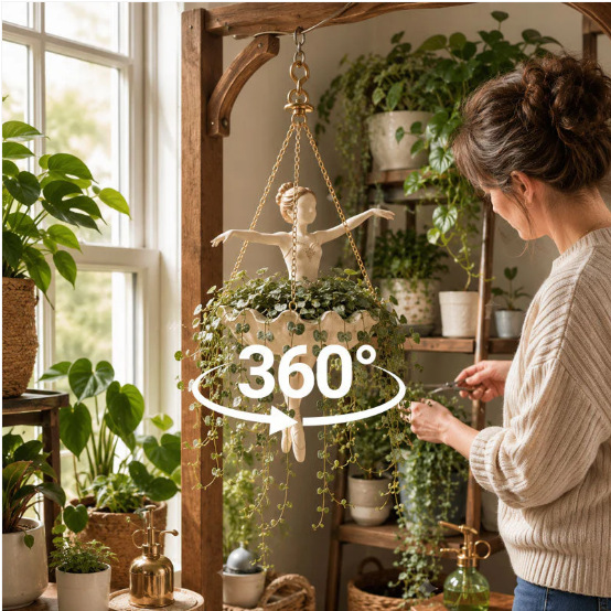 Maceta Colgante de Resina con  - Hanging Planter Basket reseña y precio
