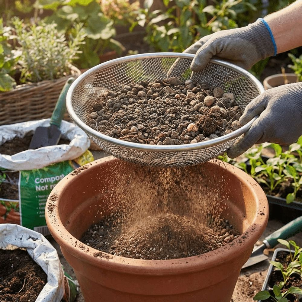 Cesta de malla para tamizar ti - Gardening Tools Basket reseña y precio