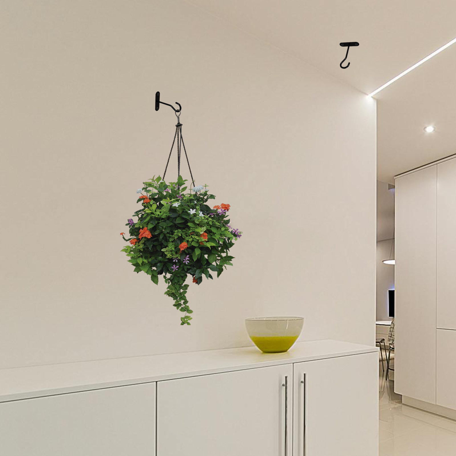 2 Juegos de Ganchos de Techo p - Hanging Planter Basket reseña y precio