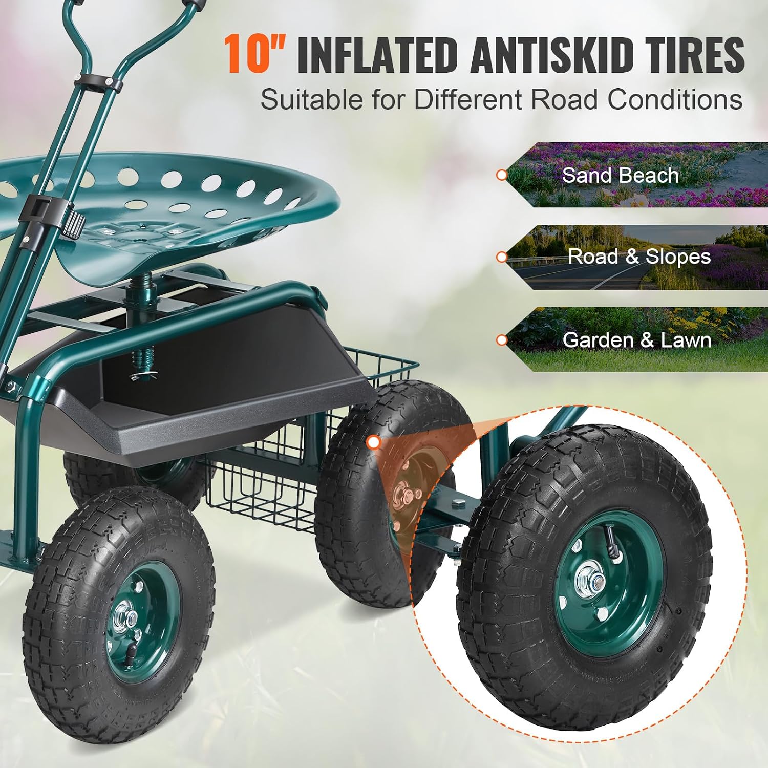 Carrito de Jardín con Asiento  - Gardening Tools Lowes reseña y precio