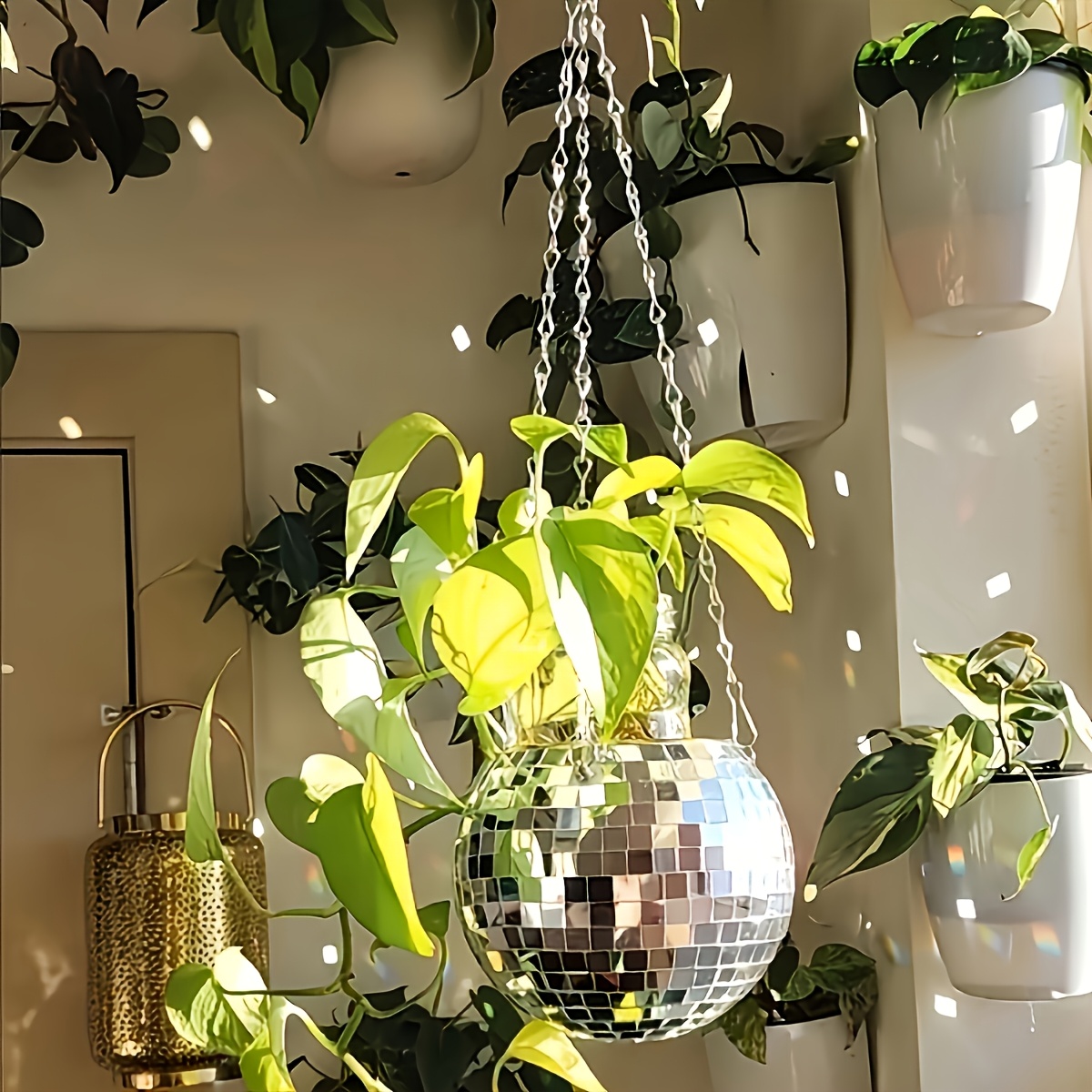 Maceta Colgante con Espejo Est - Hanging Planter Basket reseña y precio