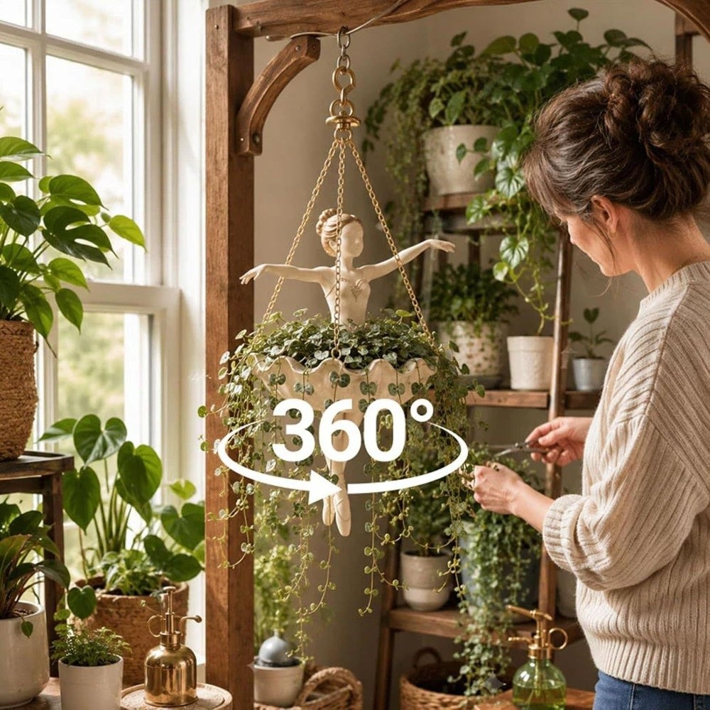 Maceta Colgante de Resina con  - Hanging Planter Basket reseña y precio