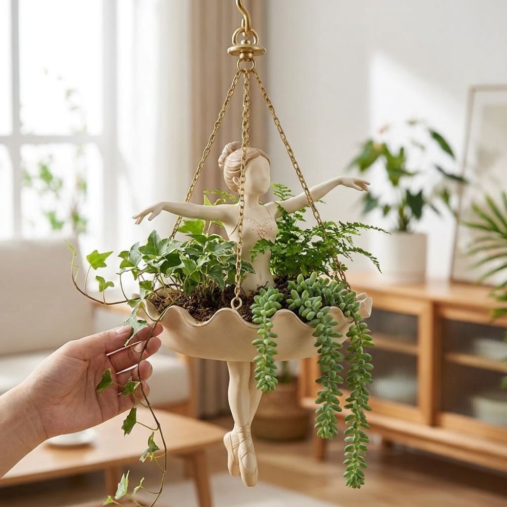 Maceta Colgante de Resina con  - Hanging Planter Basket reseña y precio