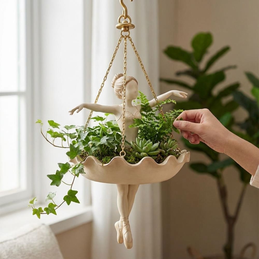 Maceta Colgante de Resina con  - Hanging Planter Basket reseña y precio