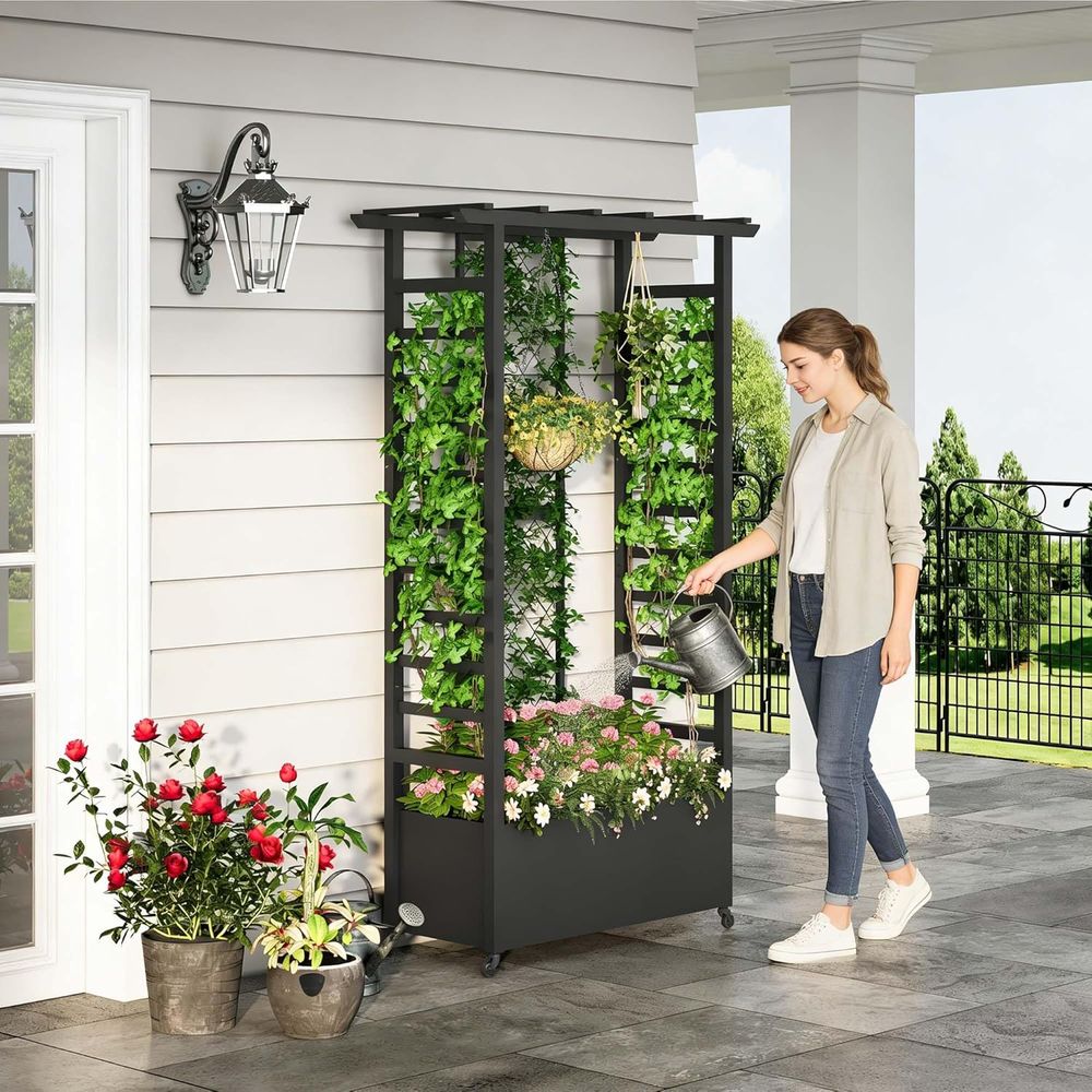 Jardinera Elevada con Enrejado - Hanging Planter Basket reseña y precio